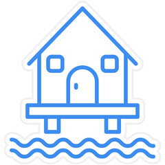 Beach Villa Icon Style