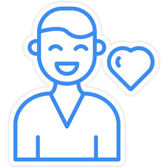 Happy Man Icon Style