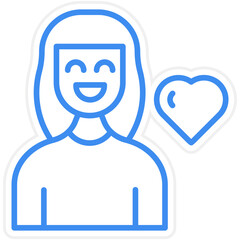 Happy Woman Icon Style
