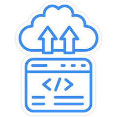 Cloud Deployment Icon Style