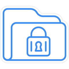 Fototapeta premium Secured Folder Icon Style