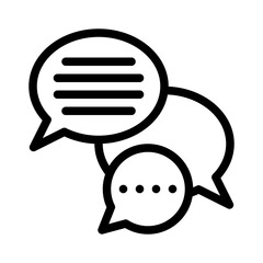 chat bubbles line icon
