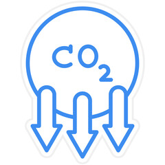 Reduce Co2 Emissions Icon Style