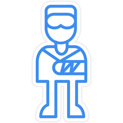 Bike Injury Icon Style