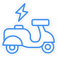 Long Range Scooter Icon Style