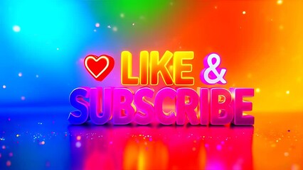 Animated Like and Subscribe End Screen Video