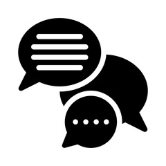 chat bubbles glyph icon