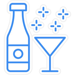 Alcohol Addiction Icon Style