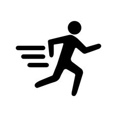 running glyph icon