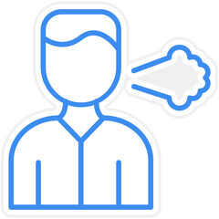 Shortness Of Breath Icon Style