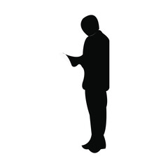 Businessman Silhouette with Hands on Hips
