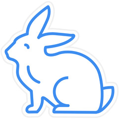 Easter Bunny Icon Style