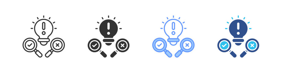 Hypothesis Multi Style Icon Set Vector 
