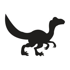 Dinosaur in Walking Pose, Isolated on White Background