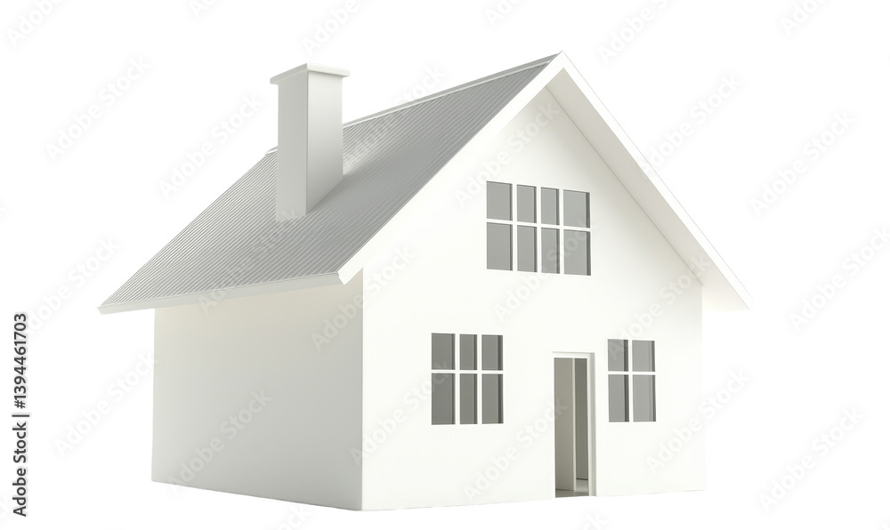 Aufkleber minimalist isolated house mockup showcasing modern architectural design elements and clean lines