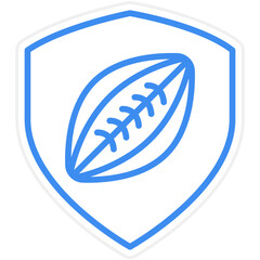 Rugby Badge Icon Style