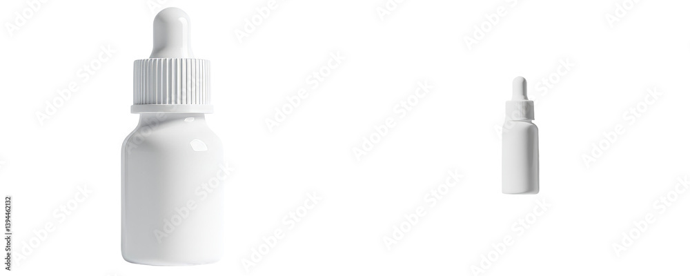 Aufkleber minimalist mockup of white dropper bottle on isolated background perfect for product branding and pa