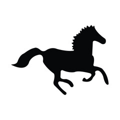 Running Horse Silhouette – Galloping Stallion in Motion Outline