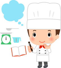 料理の試作をするシェフ、メニュー開発