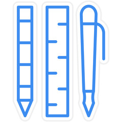 Stationary Items Icon Style