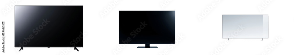 Aufkleber minimalist mockups of various television designs on a clean backdrop showcasing sleek aesthetics and