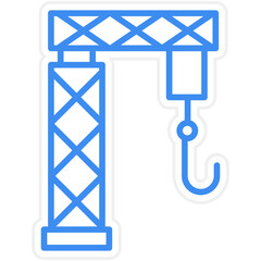 Tower Crane Icon Style