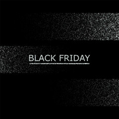 Silver dust on black background, Black Friday text design