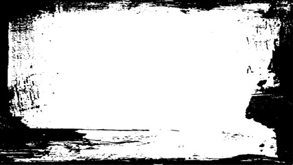 Detailed textured grunge frame. Textures are separate objects. Black and white grunge frame background. Heavy grunge border for your images. 