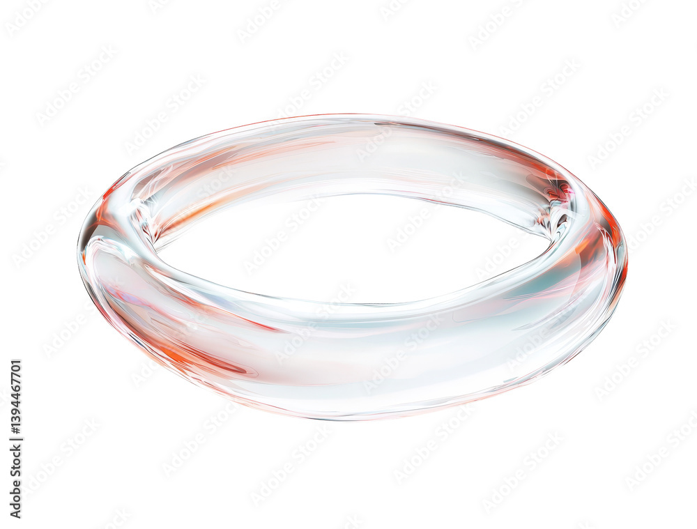Aufkleber minimalist isolated glass ring mockup showcasing elegant design and smooth lines for display or bran