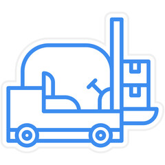 Fork Lift Icon Style