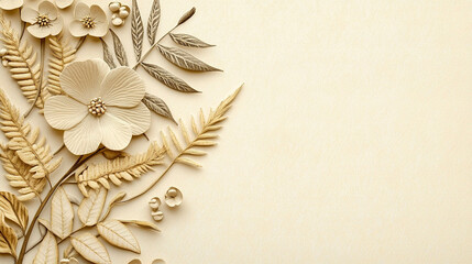 Golden Jungle Luxe Shimmering tropical leaves on rich gold, hibiscus accents, clean copy space. Opulent botanical wallpaper.  