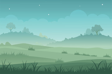 Obraz premium summer landscape with mountains