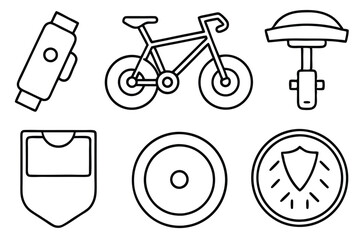 bike security line art modern illustration of bike locks