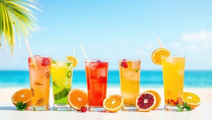 Refreshing Summer Beverage Display with Ample Room for Branding