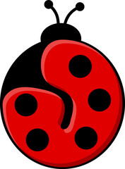 Ladybug Letter Vector Element Alphabet J
