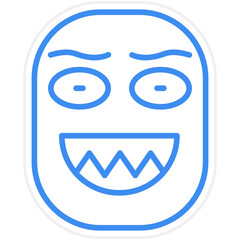 Monster Face Icon Style