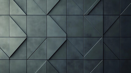 Minimalist grid patterns on a cool steel gray surface, Structured symmetry with refined simplicity, Geometric minimalist style