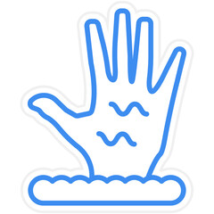 Obraz premium Scary Hand Icon Style