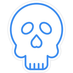 Cute Skull Icon Style