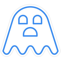 Obraz premium Sad Ghost Icon Style