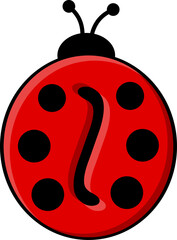 Ladybug Letter Vector Element Alphabet O