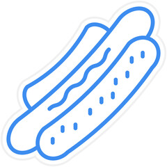Hot Dog Icon Style