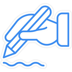Hand Writing Icon Style