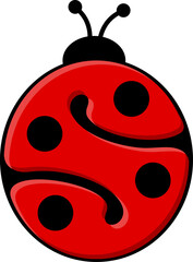 Ladybug Letter Vector Element Alphabet S