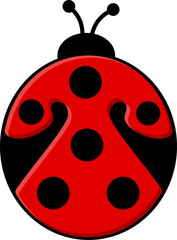Ladybug Letter Vector Element Alphabet T