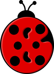 Ladybug Letter Vector Element Alphabet B