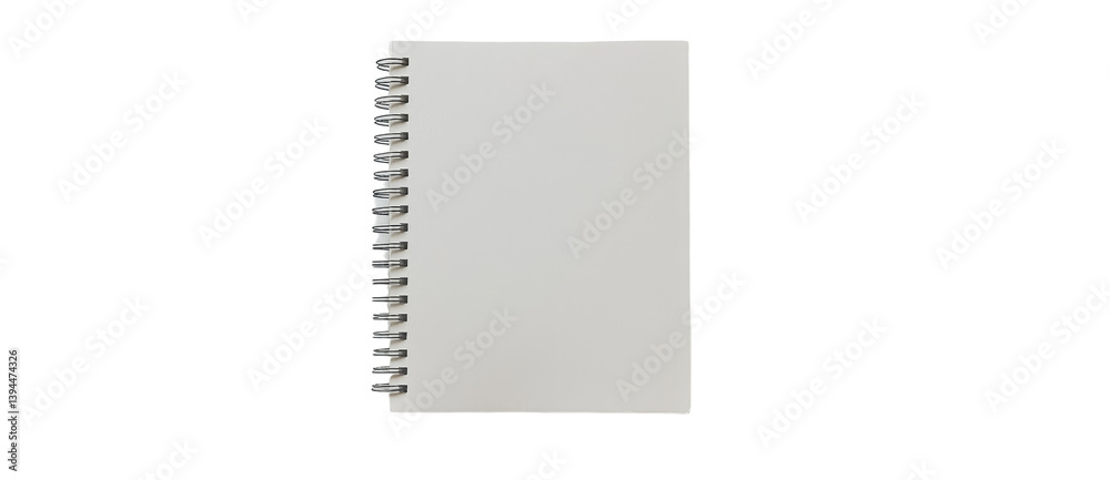 Leinwandbilder minimalist mockup of a blank spiral notebook with a clean white background suitable for branding and