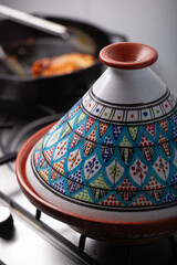 Tagine, Moroccan clay pot.
