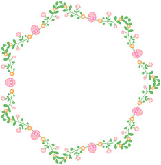 Easter Egg Floral Wreath Frame
