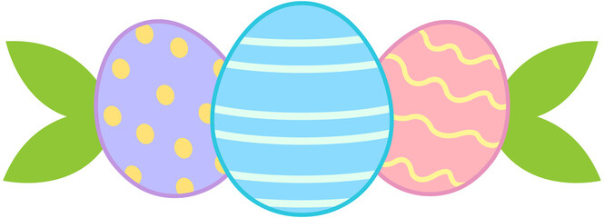 Cute Easter Egg and Leaf Decoration